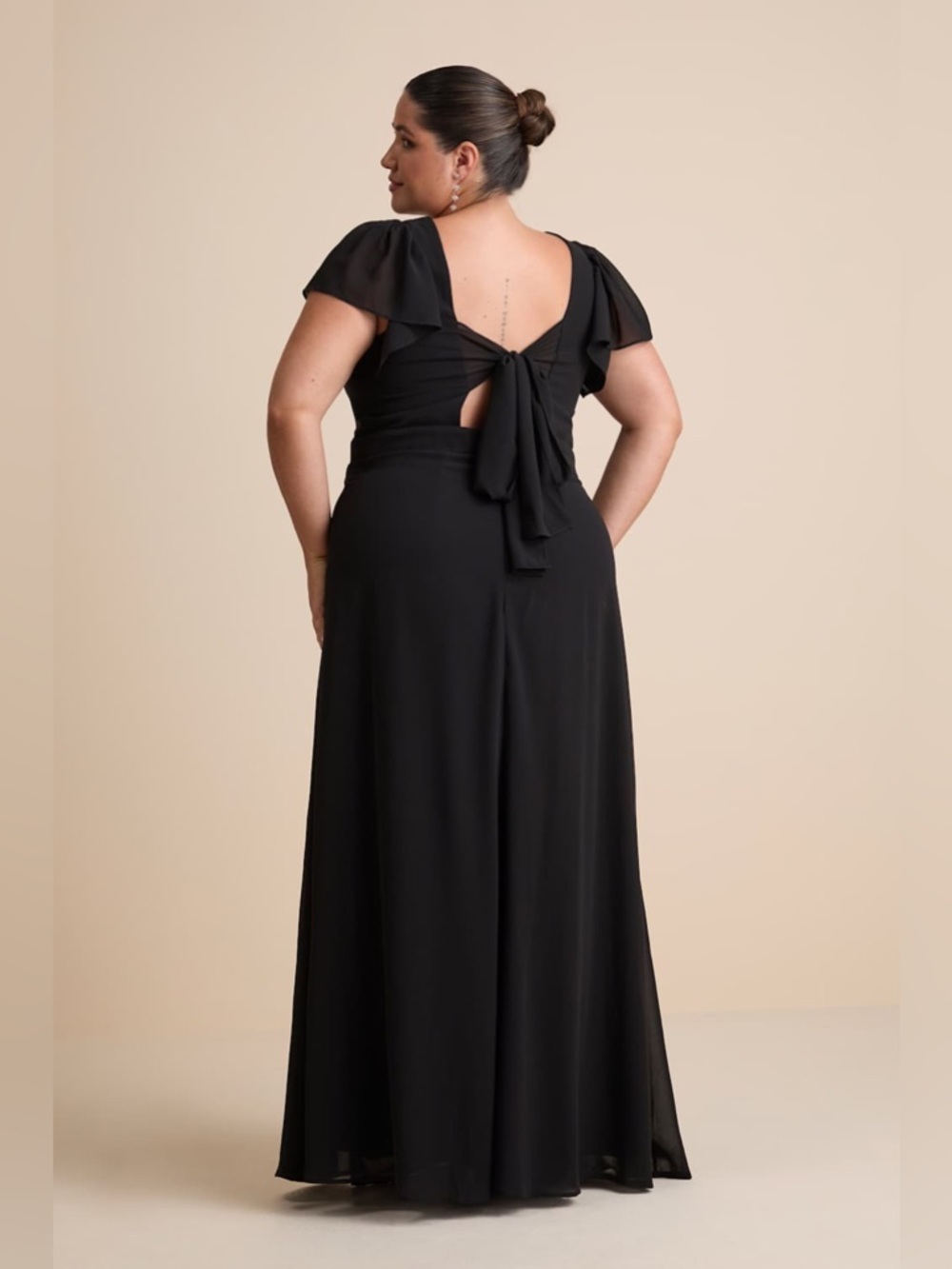 Lulu's Black Maxi Dress with Back Tie